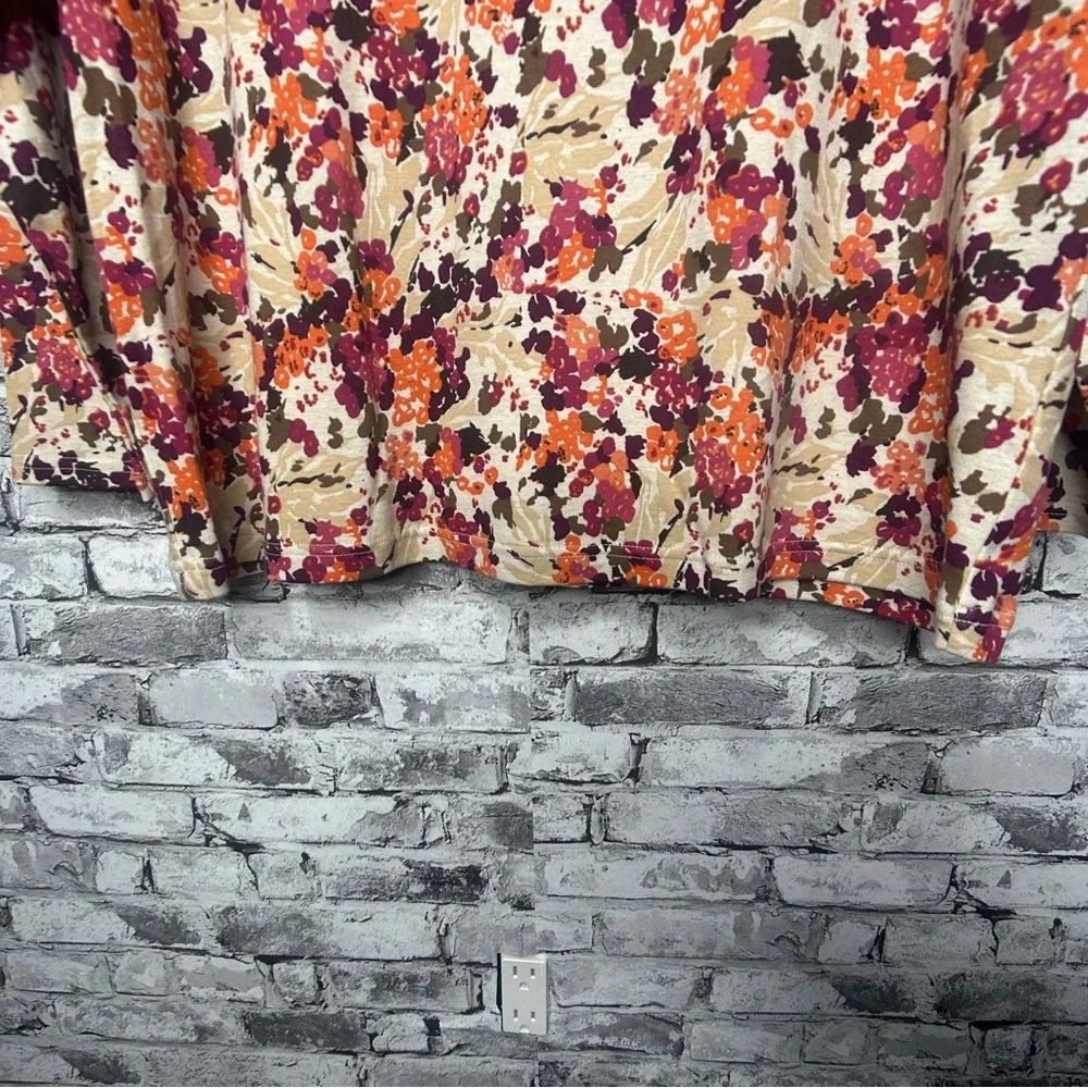 EUC Croft & Barrow Multicolor Floral Blouse Size 1X - Picture 11 of 16